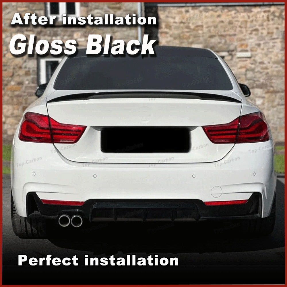 Glossy Black Rear Diffuser Lip for BMW 4Series F32 F33 F36 M Sport Bumper 14-19