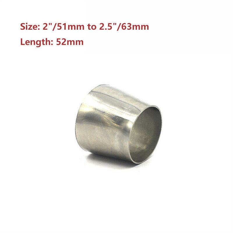 2-inch to 2.5-inch OD stainless steel exhaust pipe concentric reducer pipe converter adapter Q