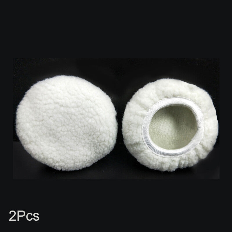 2Pcs 5-6 inch Lambs Wool Buffing Polishing Pads Bonnet Sanding On Car Buffer Pad Q