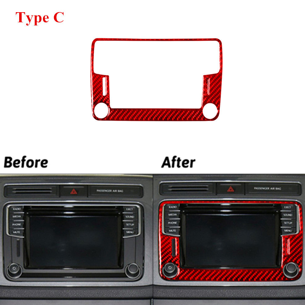 Red Carbon Fiber Speedometer Above Strip Cover Trim For Explorer 2020-2023 v