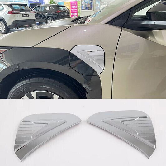 for Toyota BZ4X 23-24 Chrome ABS Charging Plug Port Panel Moulding Cover Trim 2P