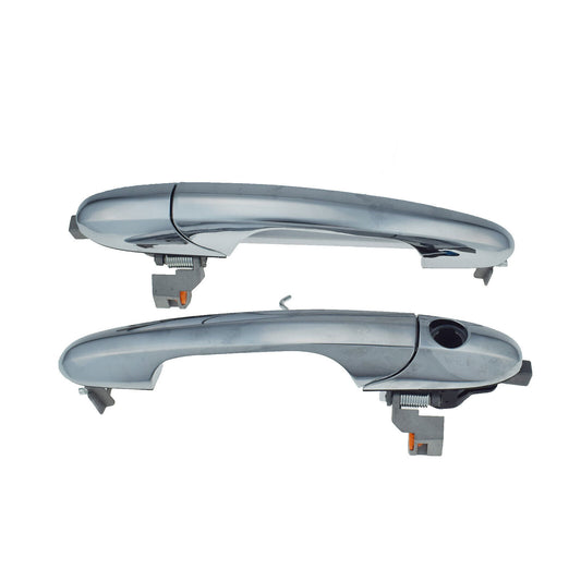 for Fiat 500 2012-2017 Front Left Right Side Exterior Door Handles Chrome Pair