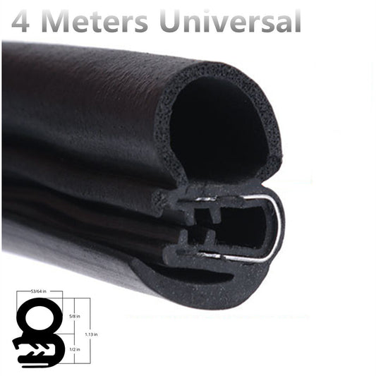 Rubber Car Truck FrontRear Door Seal Weatherstrip Body Mounted Eliminates Noise