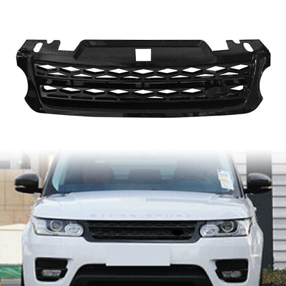 for Range Rover Sport 2014-2016 2017 Car Front Grille Upper Mesh Grill Black ABS