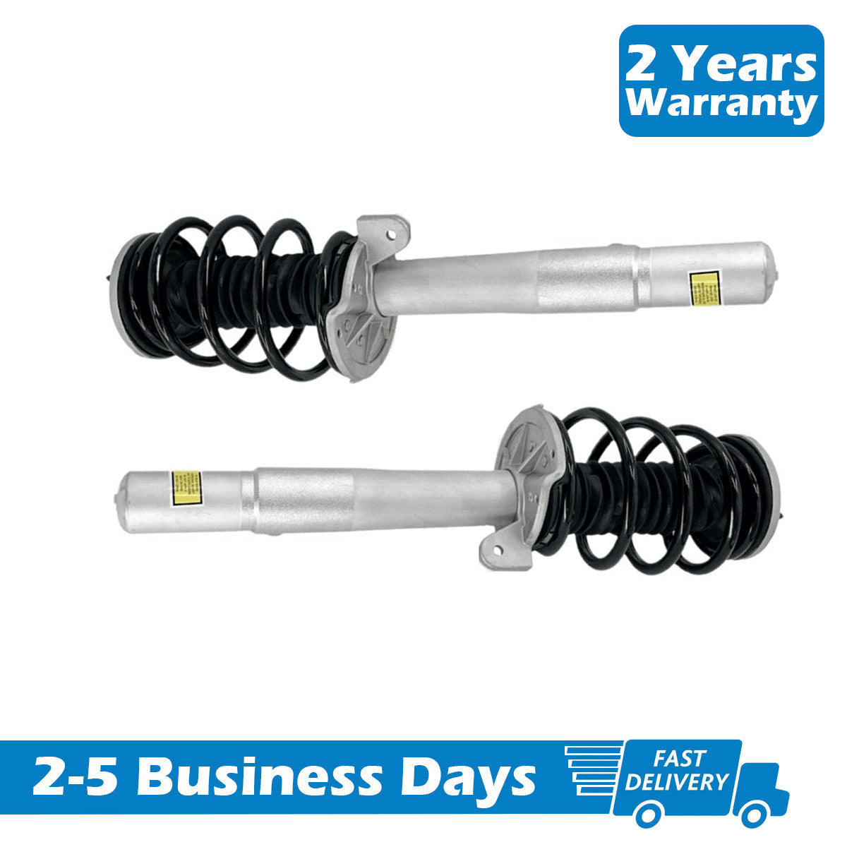 A pair of front shock absorber strut assemblies (EDC) suitable for BMW E65, E66, E67, 740i, 750i, and 760i (2001-08-)