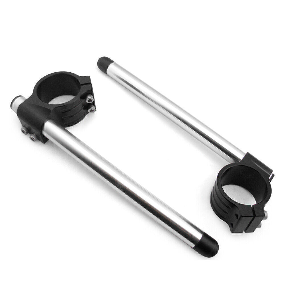 2x CNC 53mm Clip On Ons Handle Bar Handlebars for Ducati 848/1098/1198 Black Q