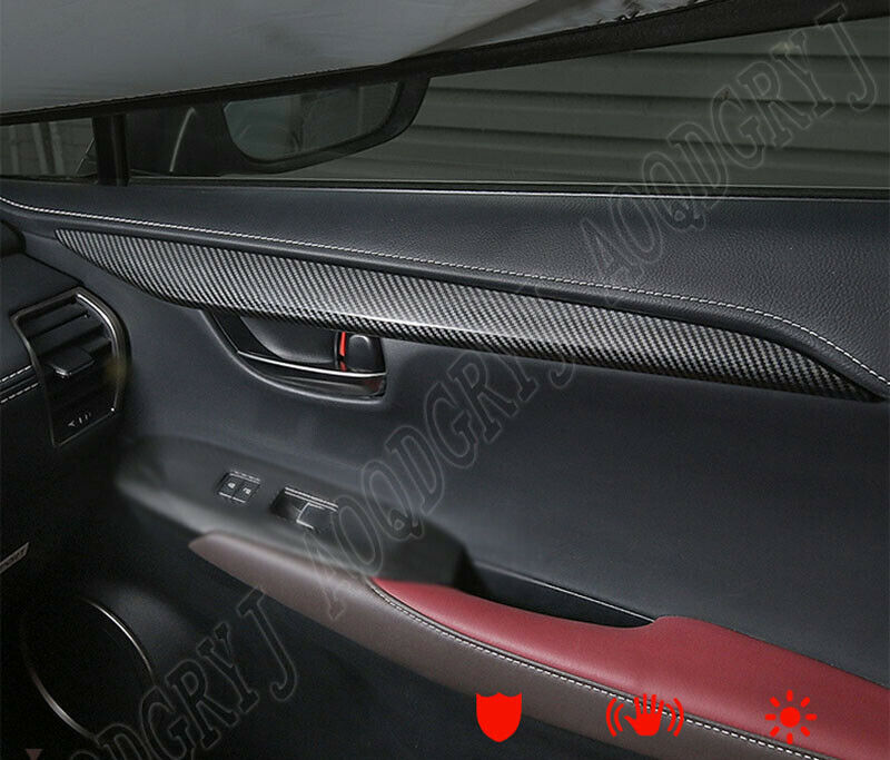 Carbon Fiber ABS Interior Door Strips Trim Cover for Lexus NX200t 300h 2015-2021