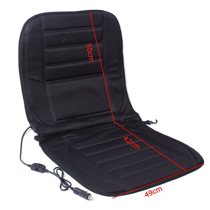 1Pc Car Winter Heated for Seat Cushion Cover Hot Mat Heating Warmer Black Heater Pad