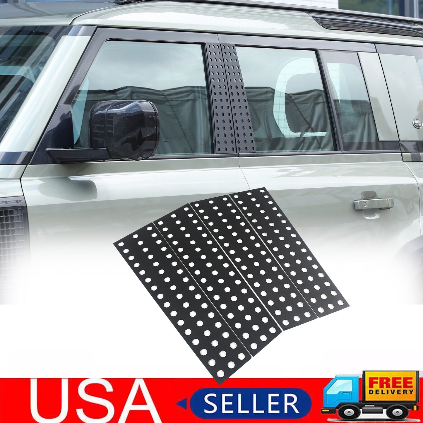 Window B-pillar protective trim cover for Land Rover for Defender 2020 - 23