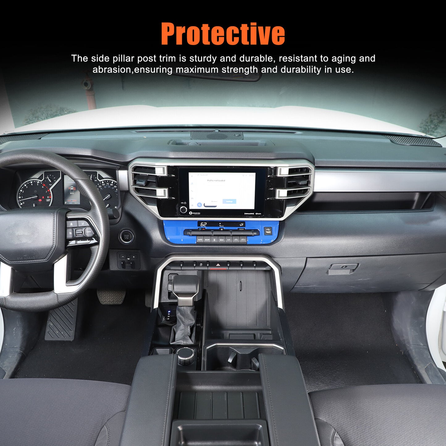 Blue air conditioning mode selector button cover for Sequoia 2022 - 2025 n