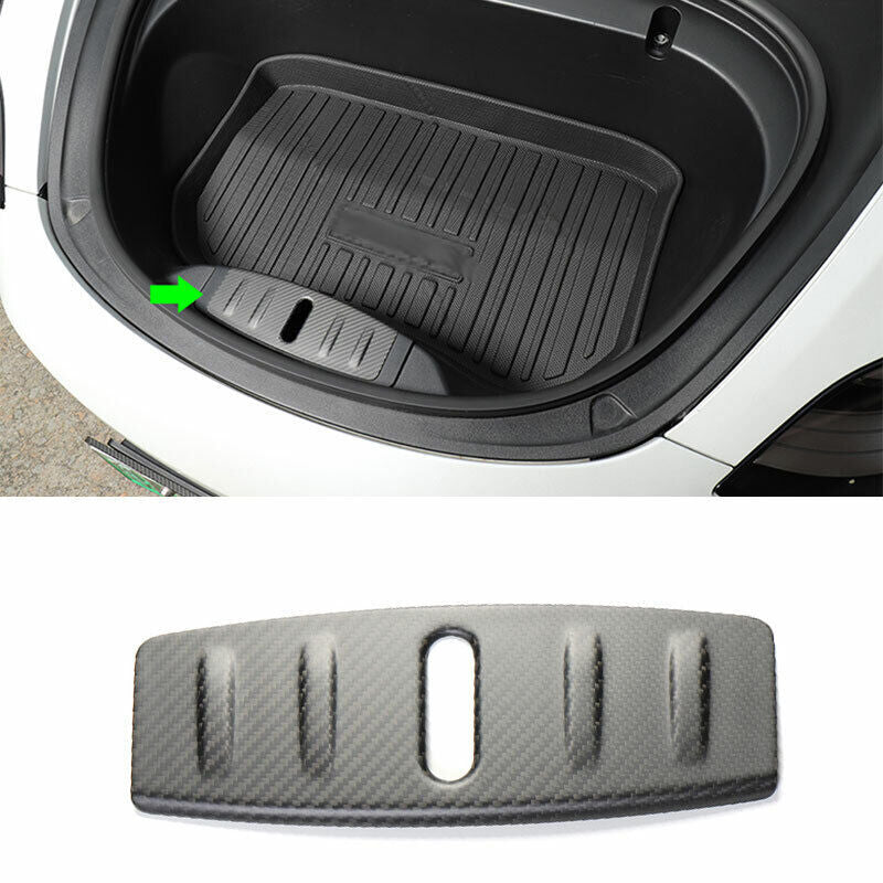 Carbon Fiber Front Bumper Protector Sill Plate cover for Tesla Model 3 2017-2023