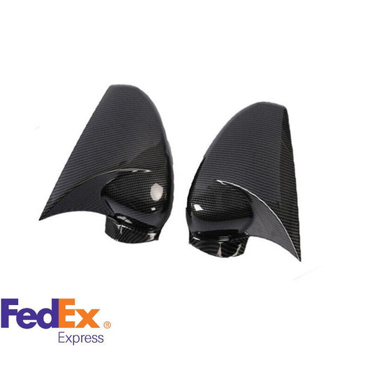 Car Carbon Fiber Look OX Horn Rear View Side Mirror Cover Trim for Honda for Accord