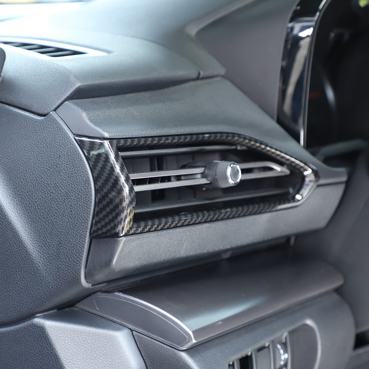 2-Piece Mount Carbon Fiber Side Mirror Cap Trim for ML GL GLE GLS 13-19- v