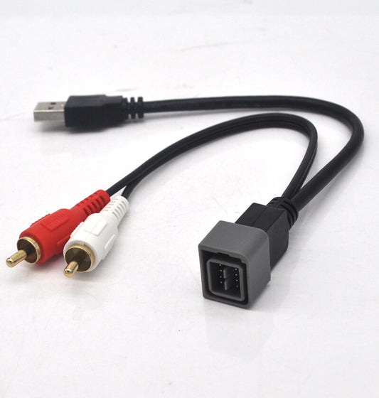 USB AUX Retention Adaptor Cable RCA mp3 for Nissan Qashqai J10 Micra K13 NV200