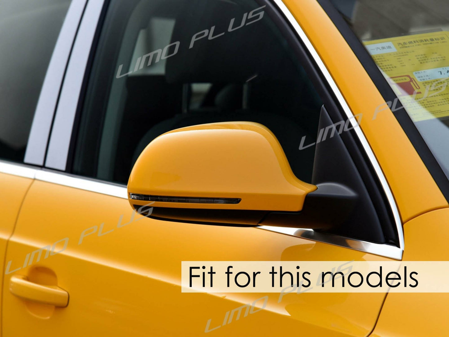 Glossy Balck Mirror Cap for for Audi A3 A4 B8 S4 A5 S5 8T Q3 with O Lane Assist v