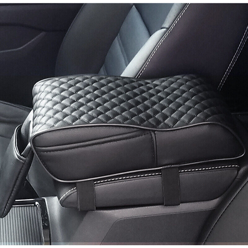 1-pack of polyurethane synthetic leather universal automotive armrest cover box pillow memory foam cushion - n