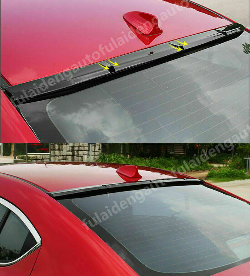 For Mazda3 Axela Sedan 2014-2018 Black Rear Window Roof Spoiler Visor Wing Cover