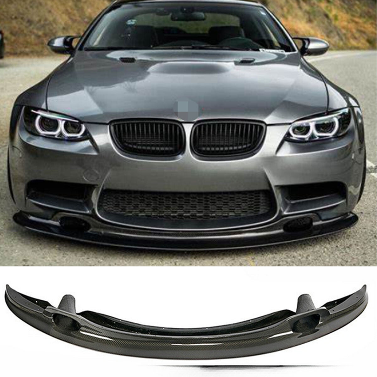 Carbon Fiber Front Bumper Lip Splitter For 2008-13 E92 E93 E90 M3 GT4 Style n
