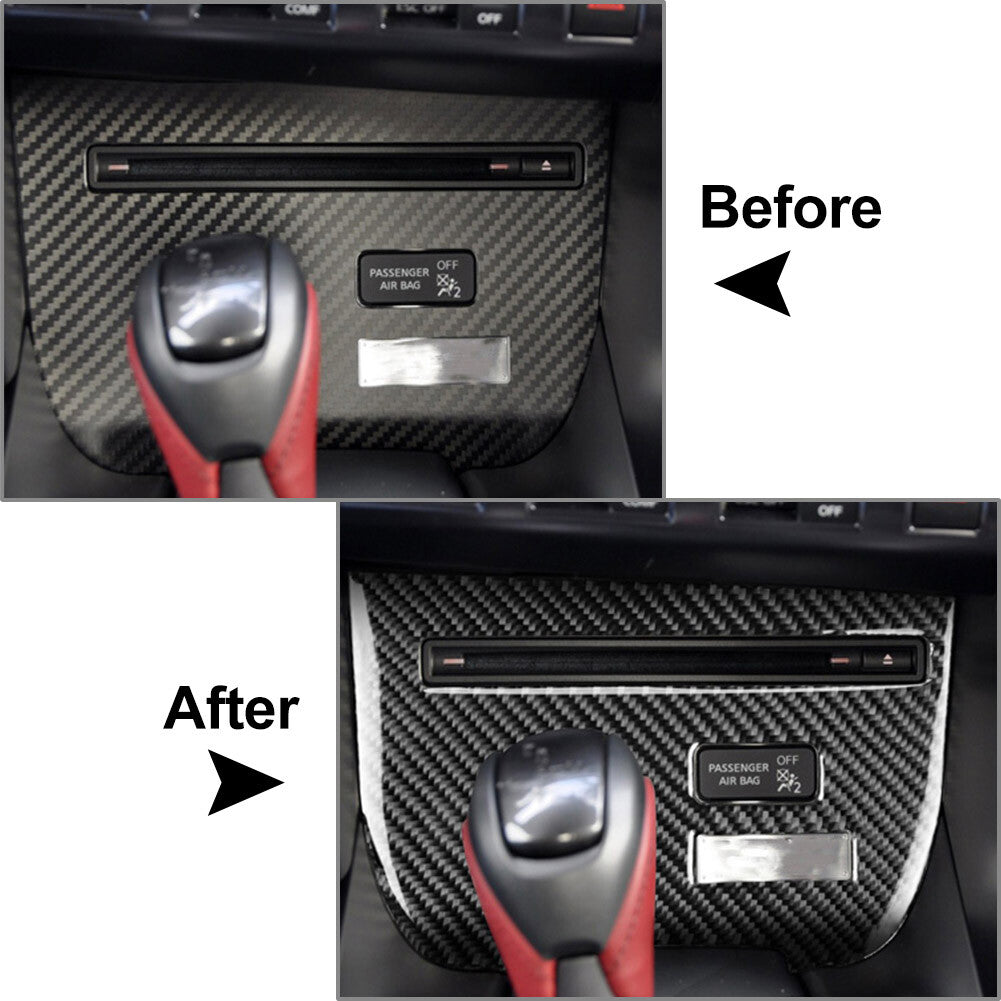 Central Console CD Panel Cover Trim for Nissan GTR R35 2008-16 2009 10