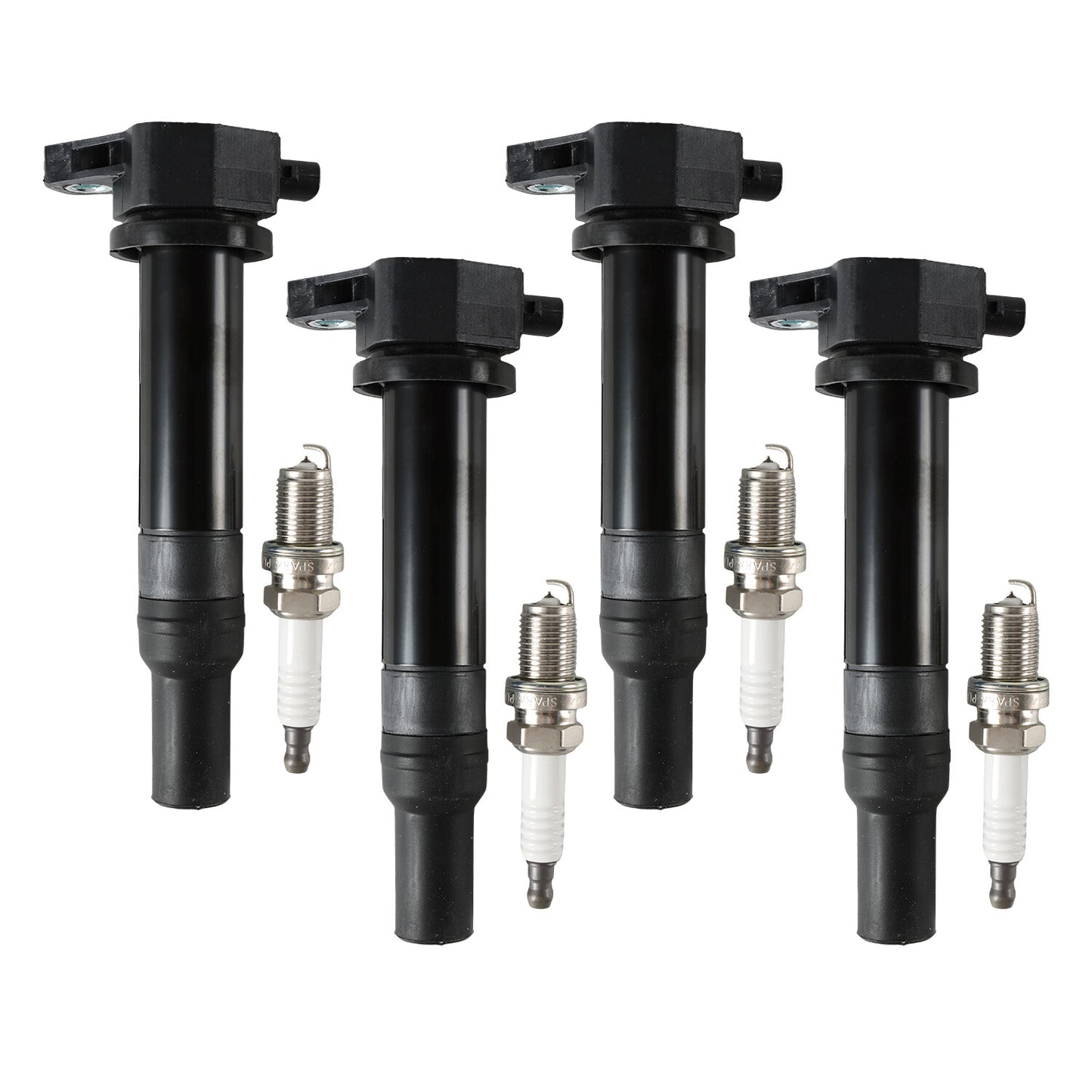 4X Ignition Coil  Platinum Spark Plug For 2006-11 for Hyundai Accent for Kia Rio UF499