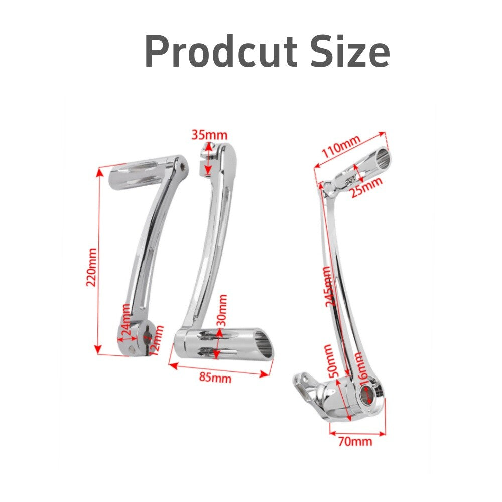 Suitable for Harley Touring models 2014-2023. Chrome brake arm shift lever with gearshift pin. n