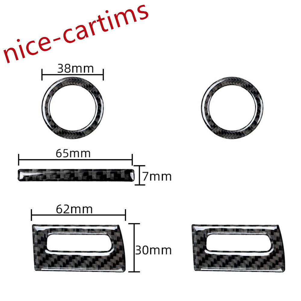 5¡ÁCarbon Fiber Center Air Vent Outlet Cover Fit For LR for Range Rover Sport 2014-17