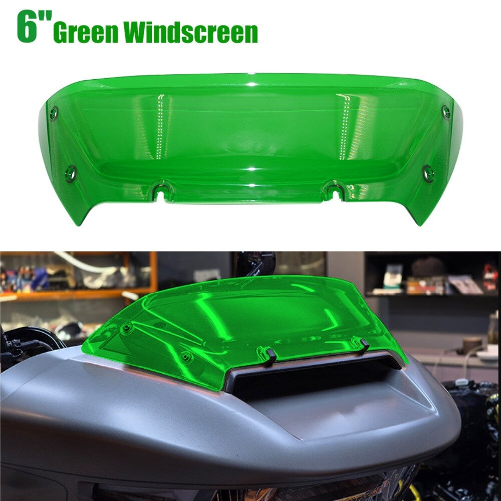 Green 6 Windscreen Windshield for Harley Road Glide CVO/SE FLTRXSE FLTRXSTSE