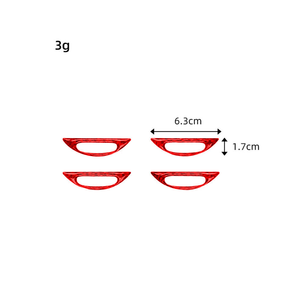 Red carbon fiber vent outlet trim for Mercedes-Benz M-Class 2006-11