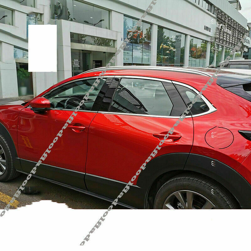 for Mazda CX-30 2020-22 Chrome Steel Upper Window Frame Molding Strip Cover Trim