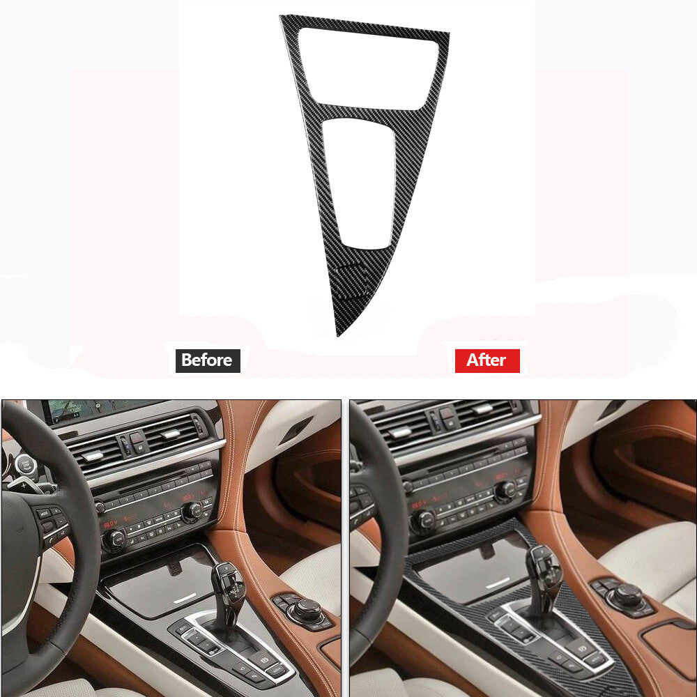 Display Double Flashing Button Trim Cover Carbon Fiber for Audi Q5 2009-2017 v