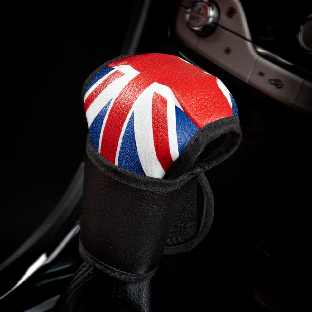 for MINI Cooper PU Leather Car Gear Head Shift Knob Cover Union Jack Protector Q