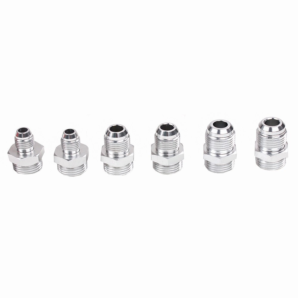 Silver Inline Fuel Filter High Flow 100 Micron Cleanable 6AN/8AN/10AN-Adapter