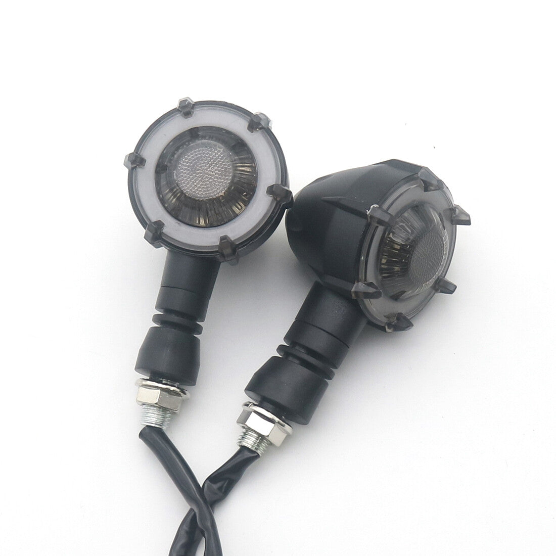 New Black LED Amber Flowing Water Turn Signal Indicator Light With Running Light Q