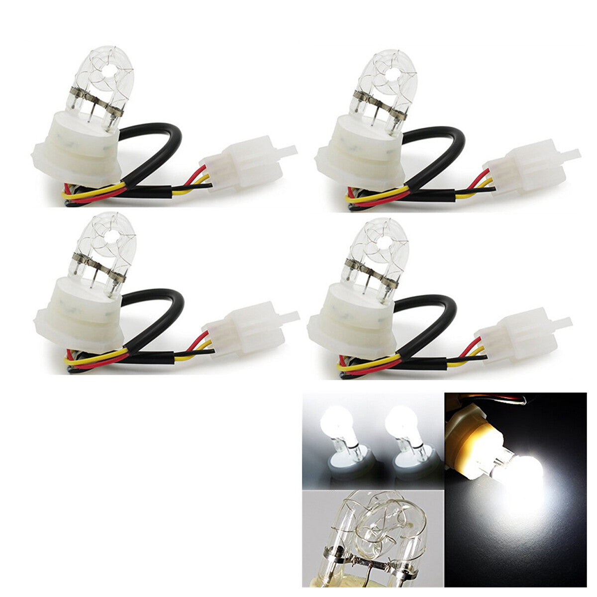 4x 20W White HID Hide-A-Way Flash Strobe Tube Spare Replacement Bulbs Tube Light Q