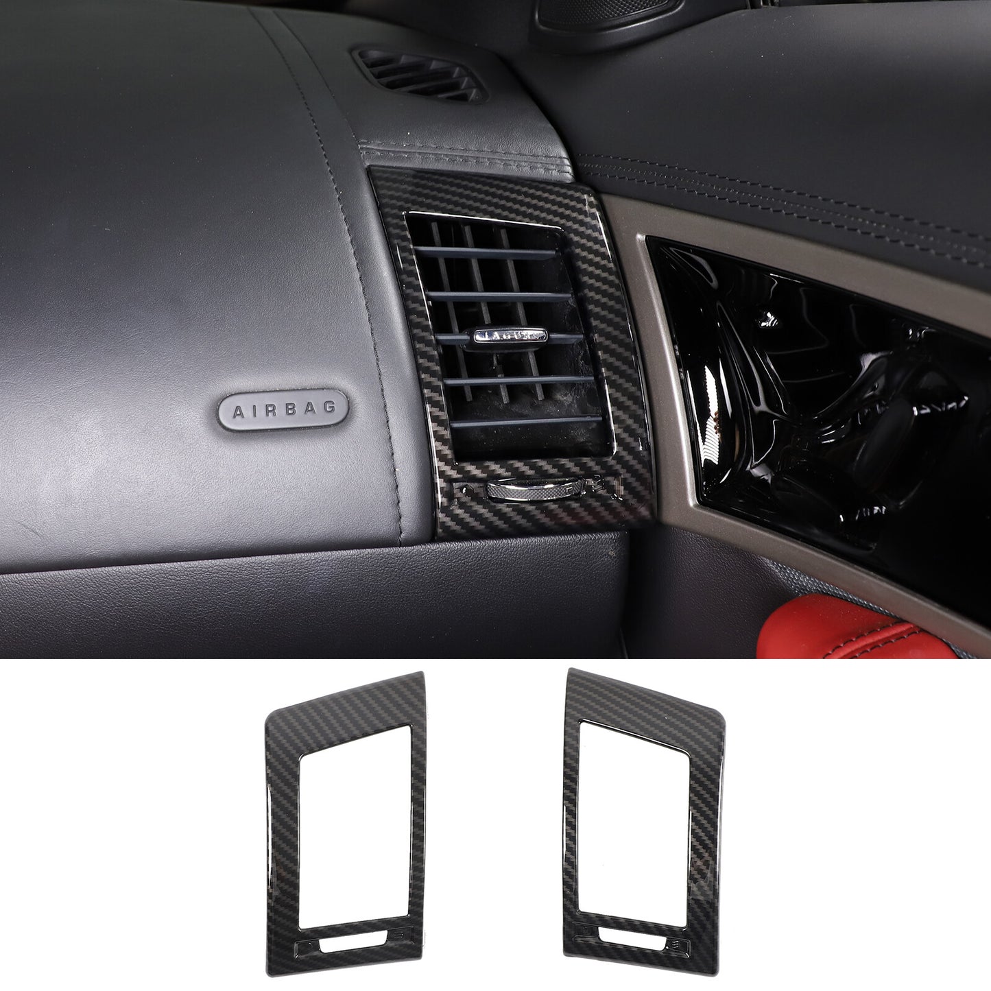 Carbon fiber door bottom kick plate decorative sticker suitable for Corvette C6 2005-2013- v