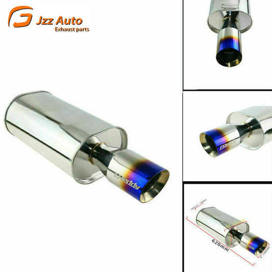 2.5 ID 4 OD Performance Sport Great Sound Straight Exhaust Muffler Tip Blue