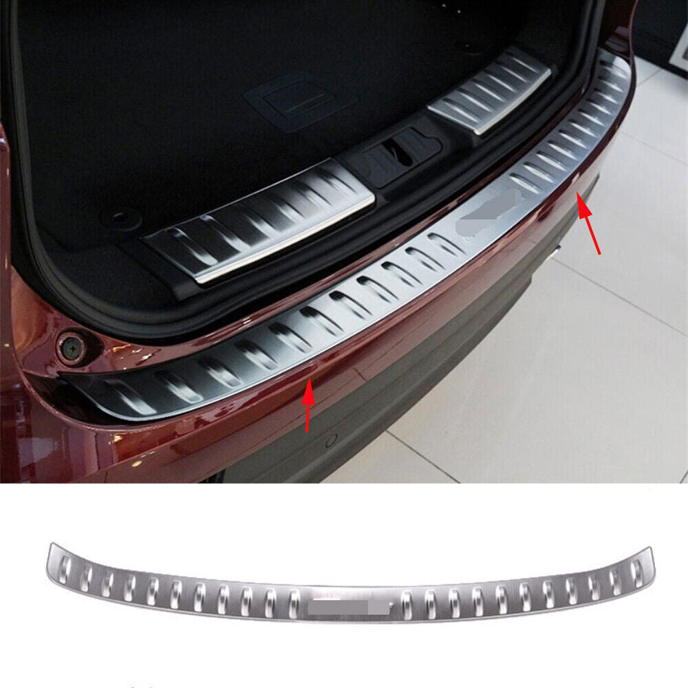Outer Rear Bumper Guard Protector Cover for Jaguar F-PACE 17-24 Steel Silver B n