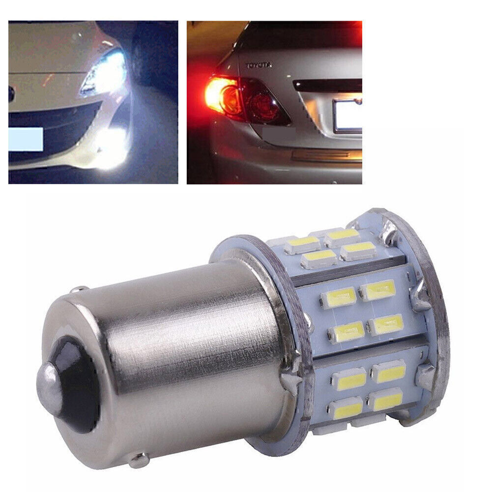 12V 1156 BA15S 50-SMD RV Interior LED Light Bulbs Turn Signal Lamp P21W White