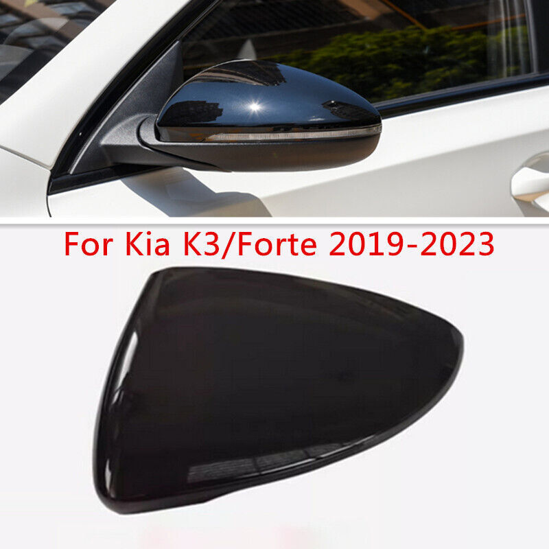 Black Left Rearview Door Mirror Cover Shell Cap for Kia K3/Forte 2019 2020-2023