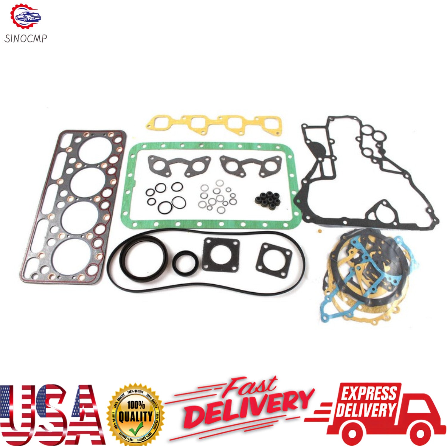 V1702 V1702B Engine Overhaul Gasket Kit for Kubota L2850DT Tractor KH90 for Mini US