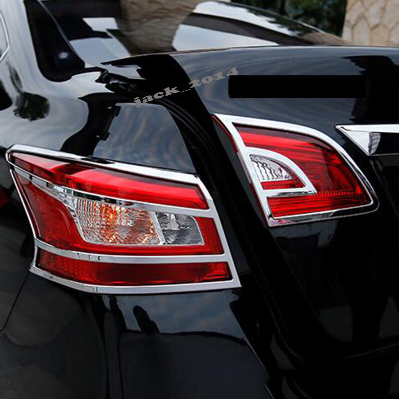 for Nissan Sentra Sylphy 2012-2017 Chromed Rear Tail Light Cover Protector Trim