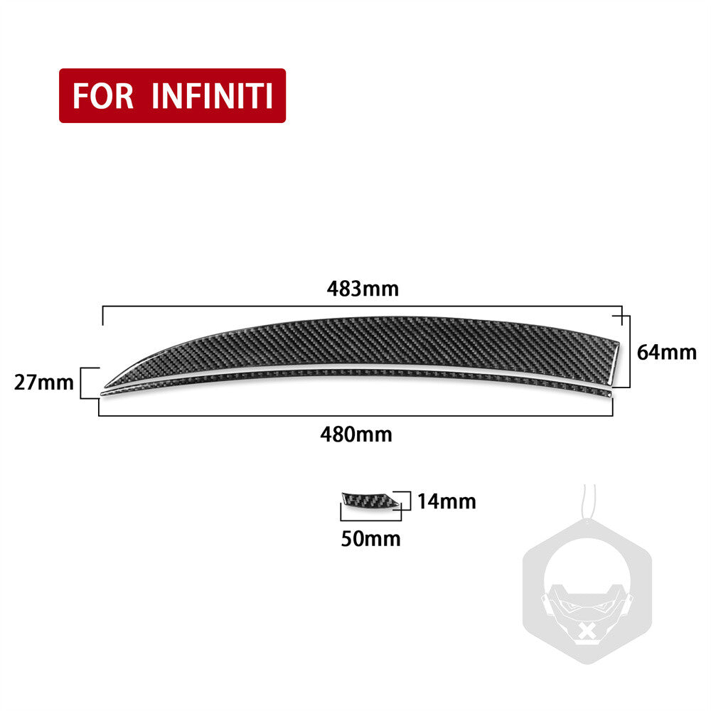 Carbon Fiber Dashboard for Co -pilot Panel Cover Fit for Infiniti G37 Sedan 2007-2013