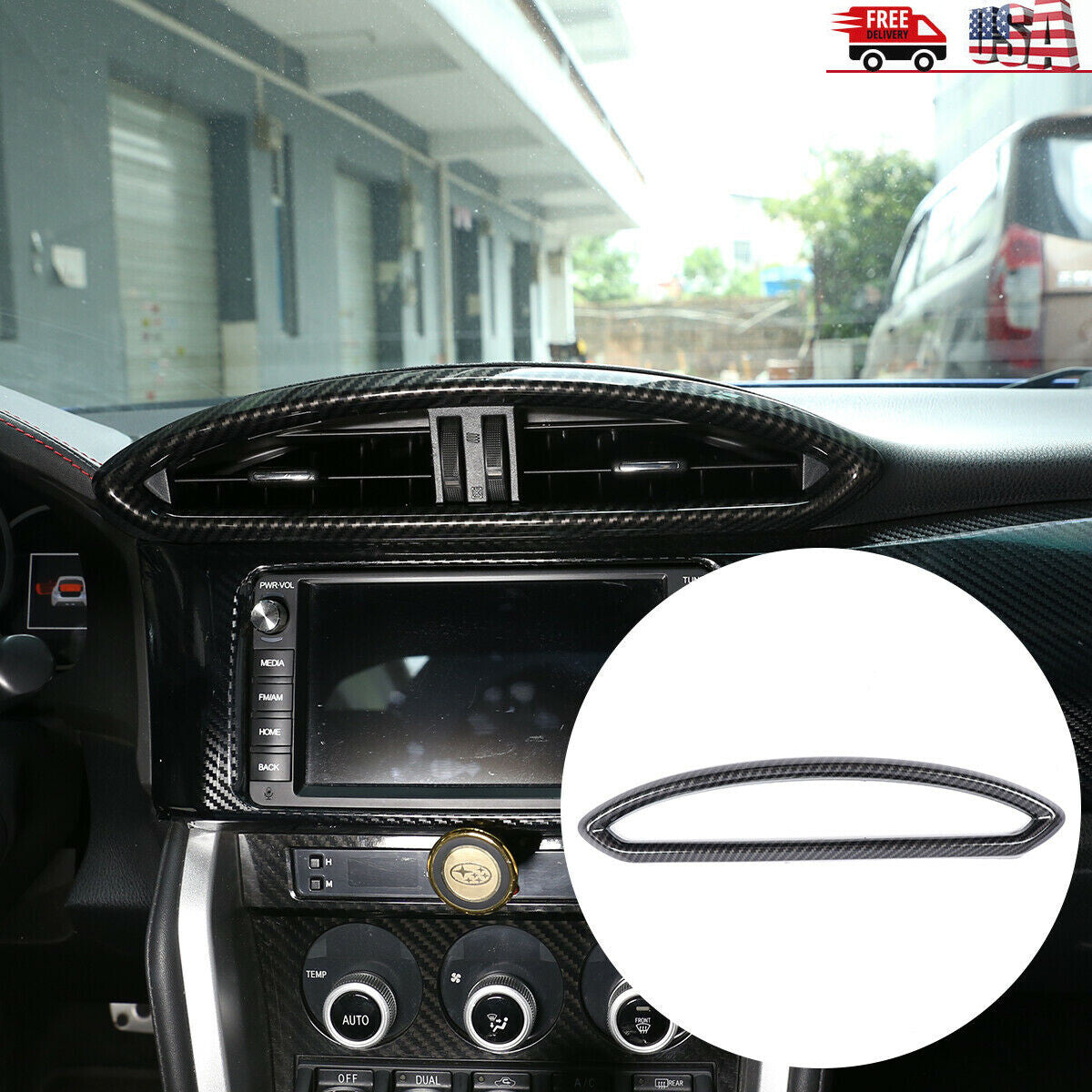Carbon Fiber Internal Gear Shift Plate Trim for 3 Serie E90 05-12 US- v