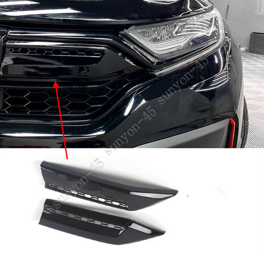 For 2020-2022 for Honda CR-V CRV ABS Black front bumper grill forming strip trim 2X