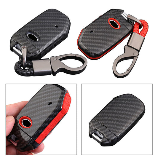 for Kia Sorento Sportage Stinger Carbon Silicone Car Remote Key Cover Case Q
