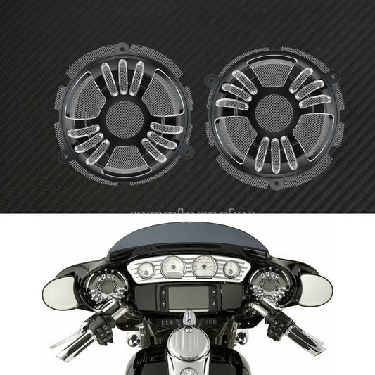 Front Speaker Grill Masks Cover Fit for Harley Touring FLHTKL CVO FLHX 2014-2019 Q