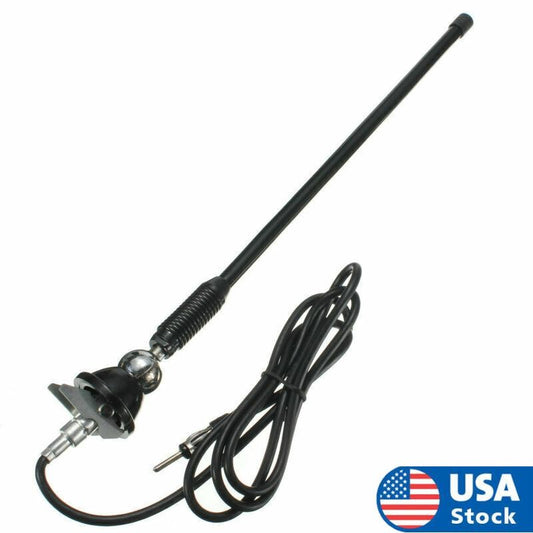 16Universal Car Roof Mounted Swivel Base AM/FM Radio Antenna Amplified Aerial Q