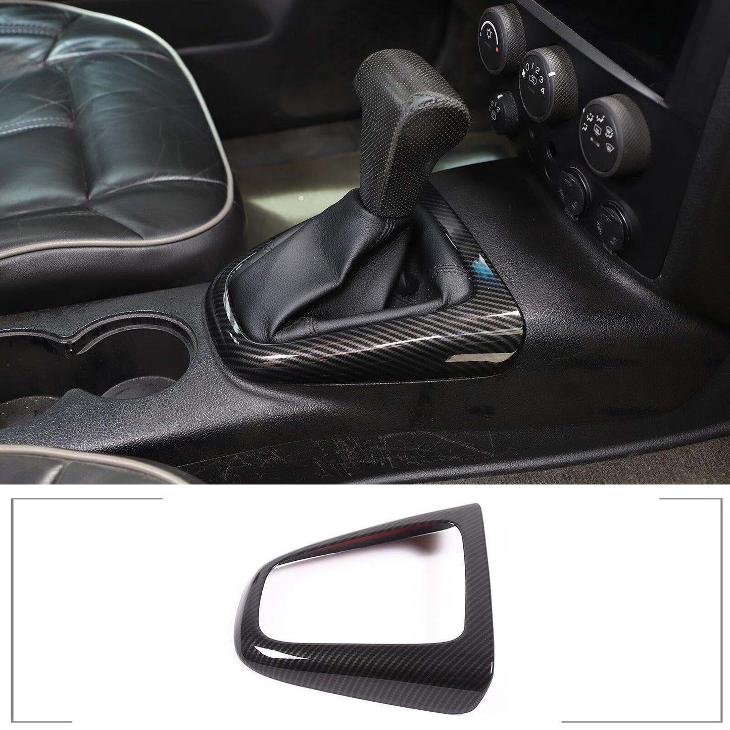 Black steel console gear shift button switch frame decoration suitable for Jaguar XJ 2010-19 - v