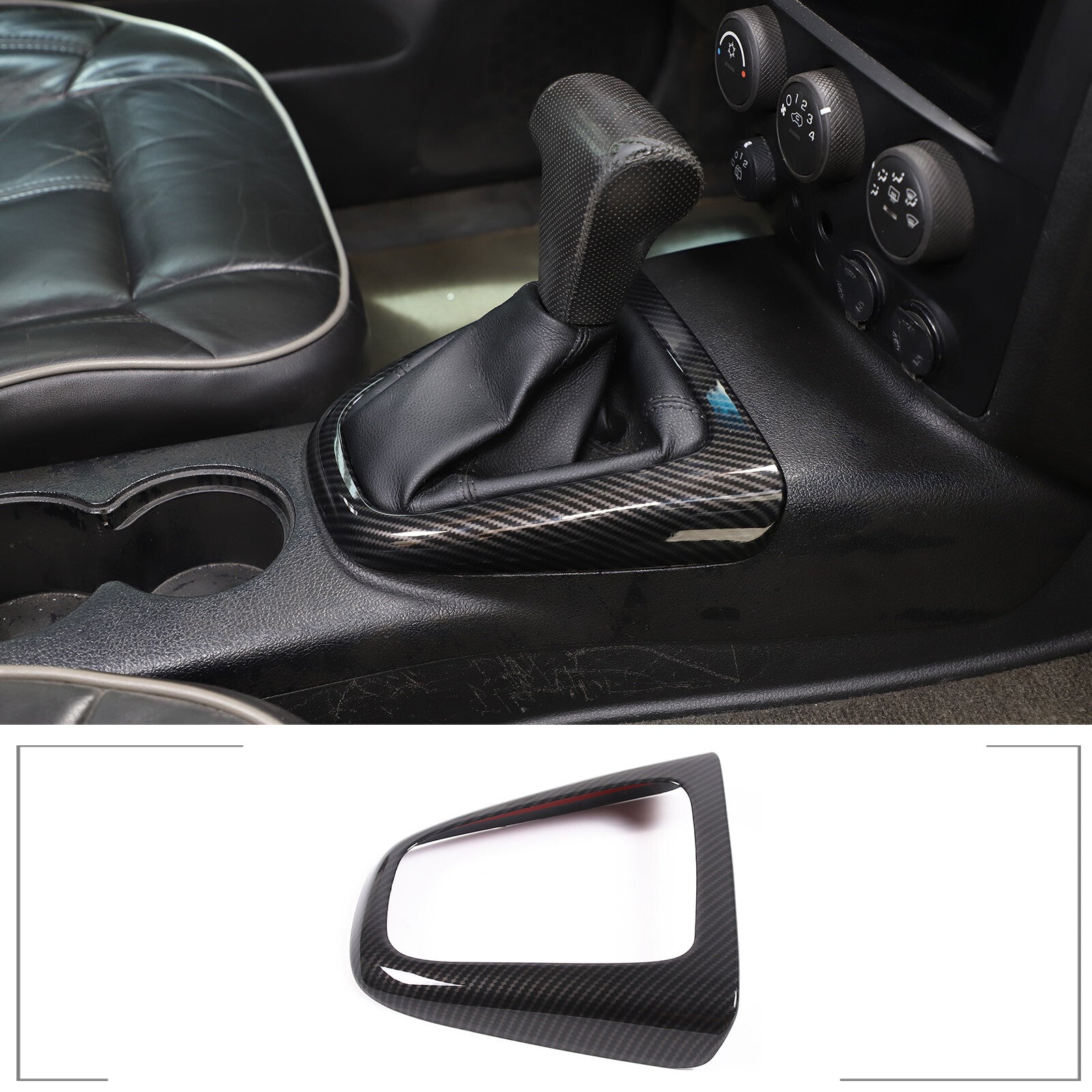 Black steel console gear shift button switch frame decoration suitable for Jaguar XJ 2010-19 - v