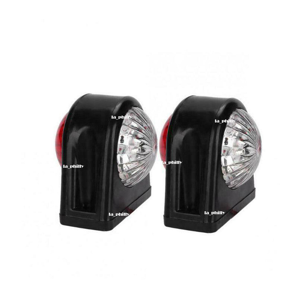 2 x 8 LED Marker Light Side Car Truck Trailer White Red Compatible With 10-30V Q